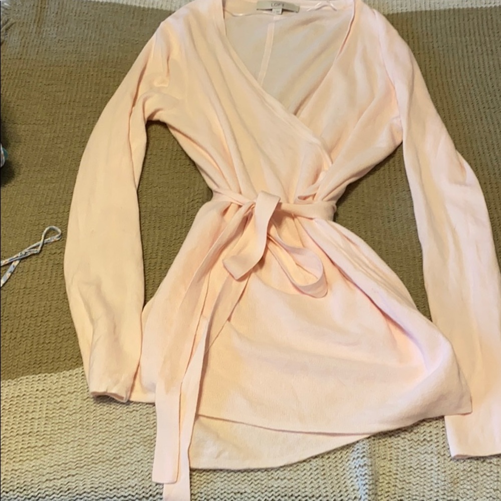 Pink Wrap Sweater
